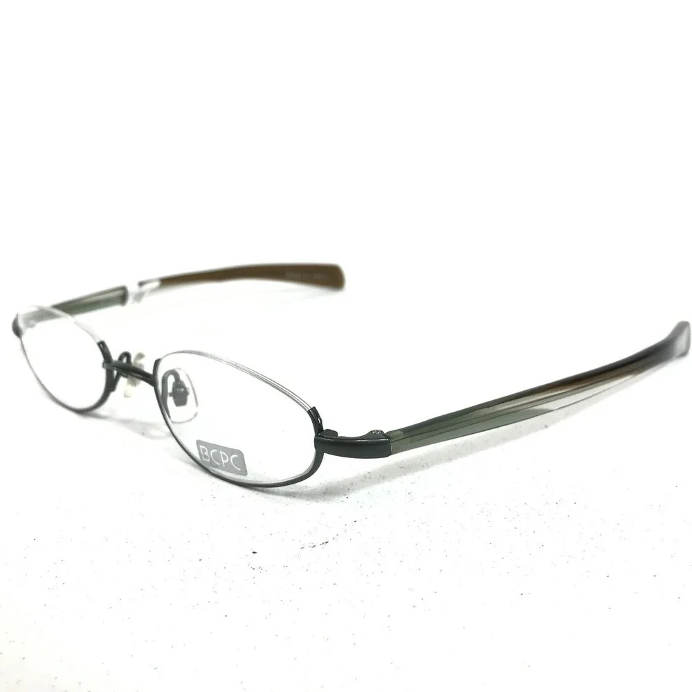 BCPC BP-153 COL.15 Eyeglasses Frames Blue Clear Brown Green Round Oval 48-19-140